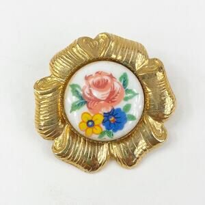 Vintage Floral Pin Brooch